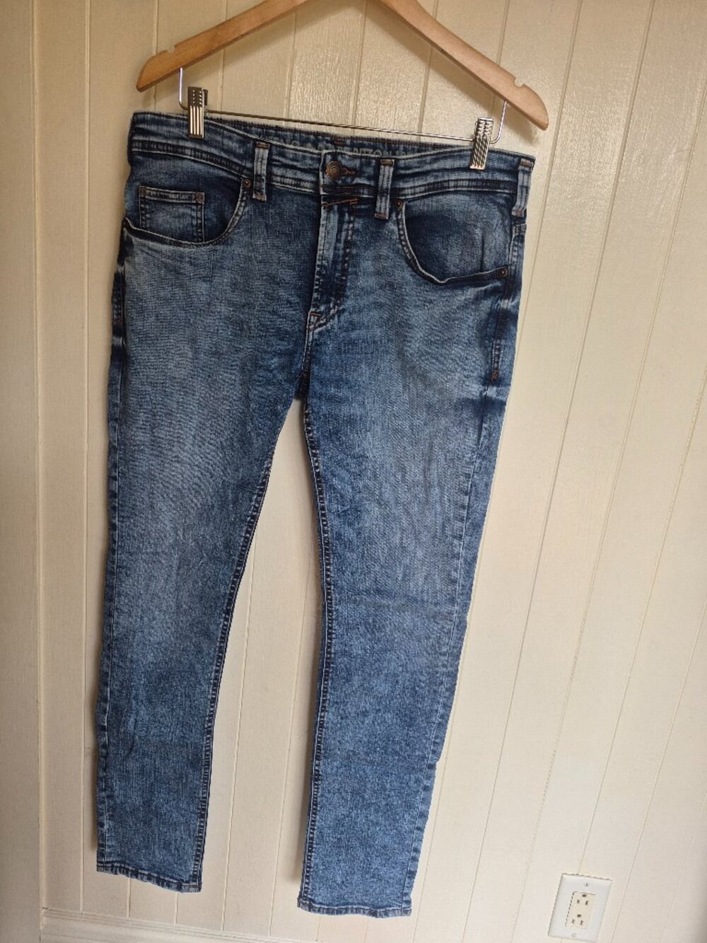 BUFFALO David Bitton Max-X Skinny Stretch Jeans W32 L32 Light Wash Denim